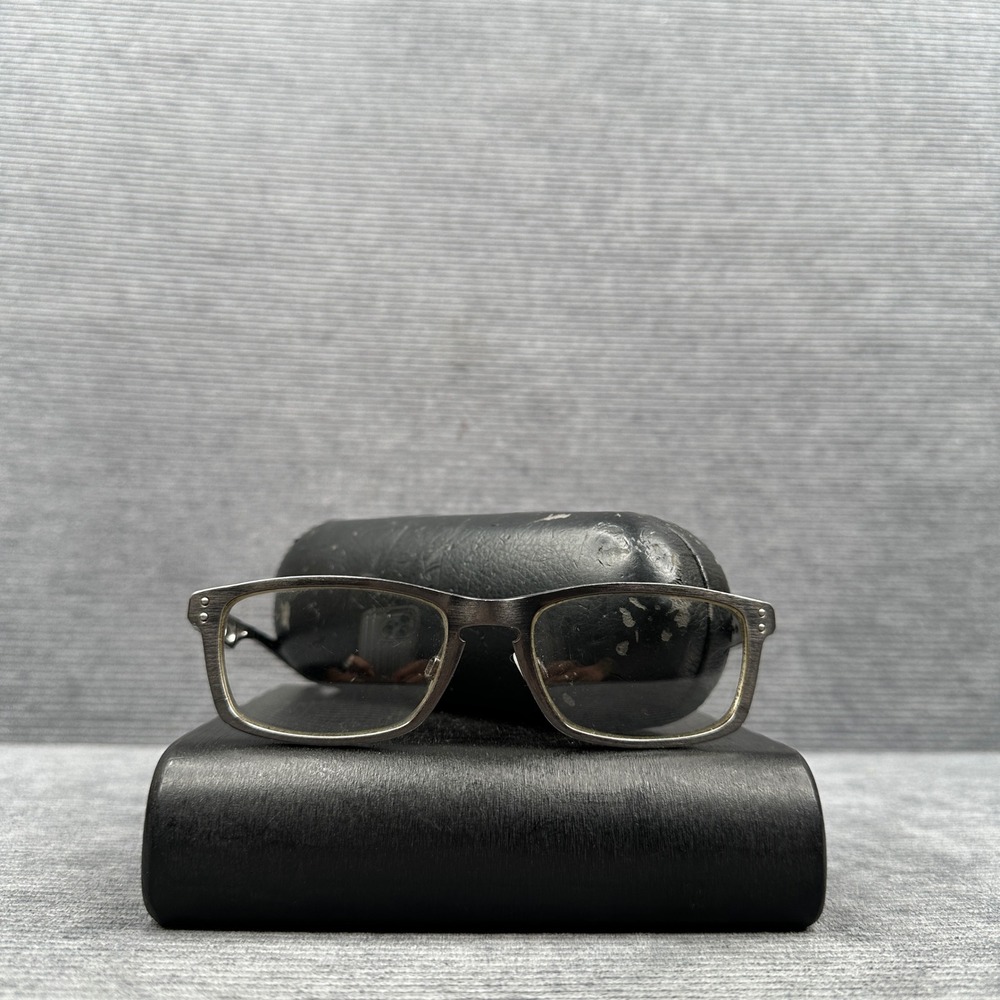 Oakley Keel Blade Y2k Eyeglasses Brushed Rectangular Metal Frames 22-195 54-18